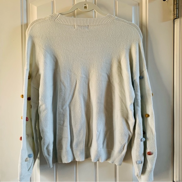 One Loved Babe Cream Bauble Pom Knit Sweater | Small - Picture 6 of 6